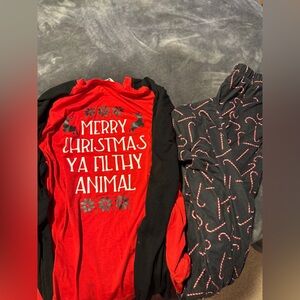 Filthy Animal Christmas Pajamas men’s Large